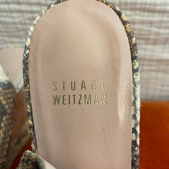 Stuart Weitzman snake print sling back platform sandals - Picture 6 of 6
